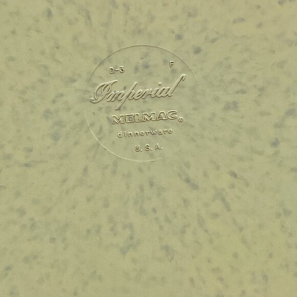 Imperial Melmac Speckled Yellow Dinnerware Plates Set Of 2 9.75" Dia MCM - Picture 6 of 8